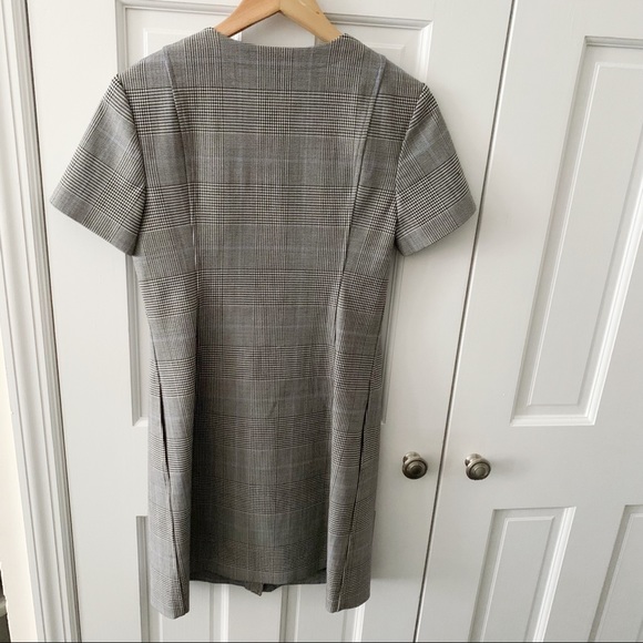 Theory S Easy Snap Windowpane Portland Shift Dress - Picture 5 of 9